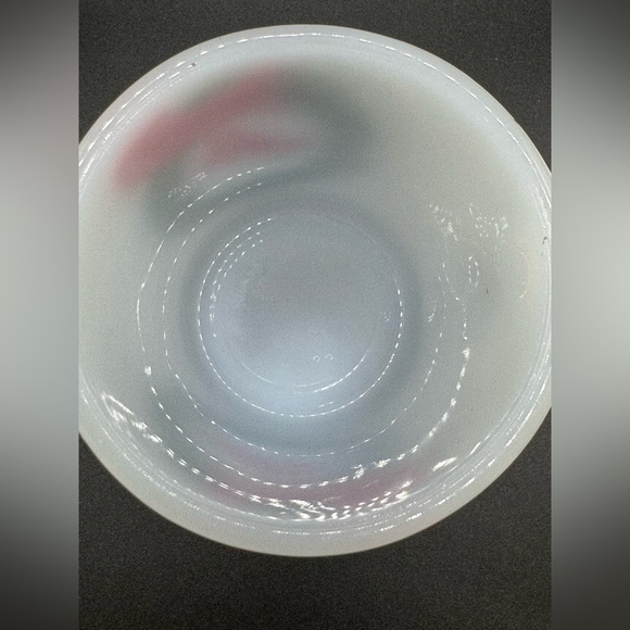 Vintage 70’s Glasbake Christmas Wreath Milk Glass Coffee Cup Mug Holiday - Picture 3 of 5